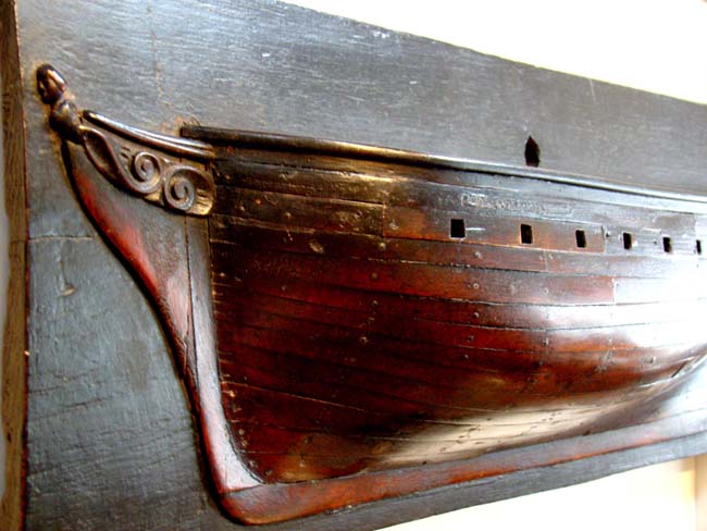 A RARE 18th century Museum quality English Half Hull Model circa 1750-1780